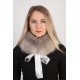 Grey fox fur collar - neck warmer